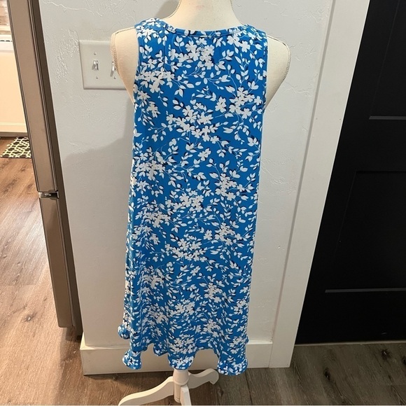 Draper James Blue White Floral Ruffle Dress S/M - Picture 5 of 12